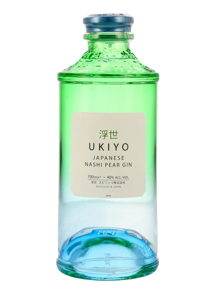 Ukiyo Japanese Nashi Pear Gin bottle – Ukiyo Spirits, owned by Kirker Greer Spirits