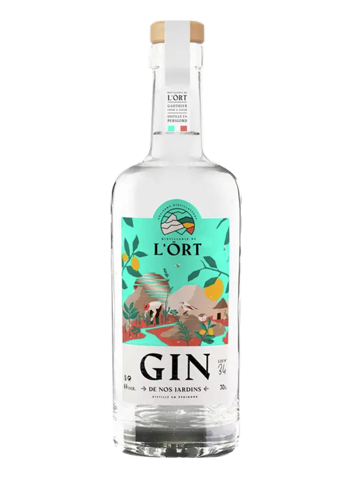 Gin de Nos Jardins bottle – Distillerie de l'Ort