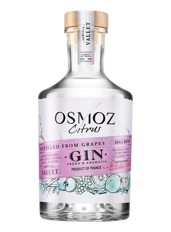 Bouteille de Osmoz Gin Citrus – Famille Vallet