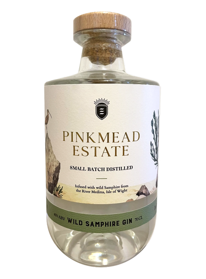 Bouteille de Pinkmead Estate Wild Samphire Gin – Pinkmead Estate