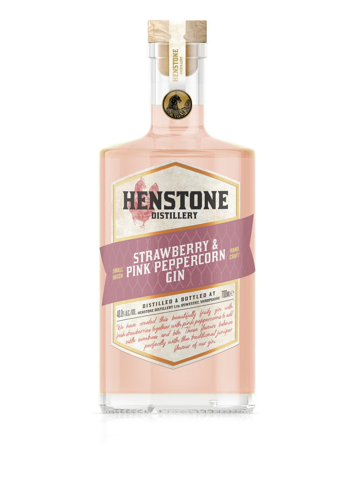 Henstone Strawberry & Pink Peppercorn Gin bottle – Henstone