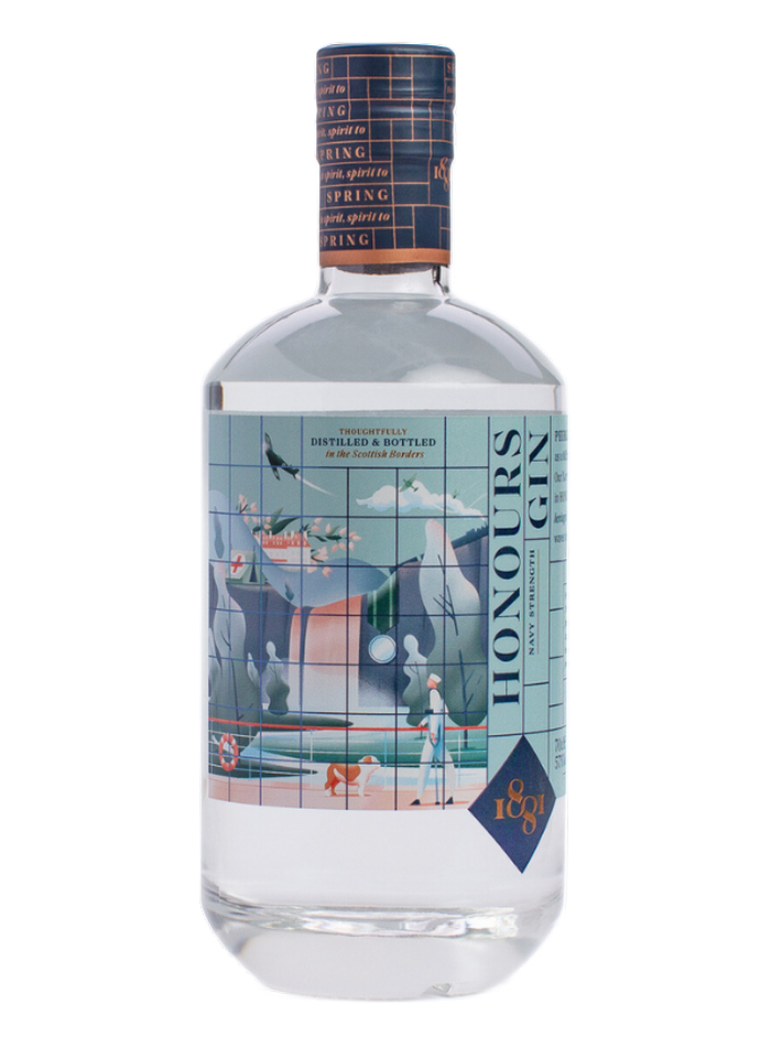 Honours Gin 1881 Navy Strength Gin bottle – 1881 Distillery