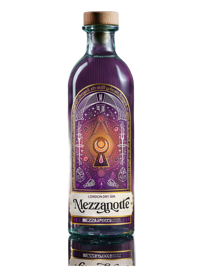Bouteille de Mezzanotte Gin con Arancia e Cacao – Mezzanotte