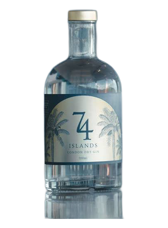 74 Islands London Dry Gin bottle – 74 Islands