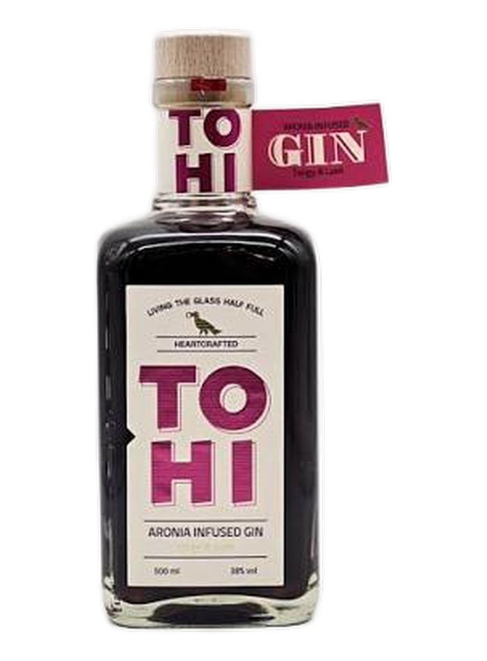 TOHI Aronia Infused Gin bottle – TOHI Distillery