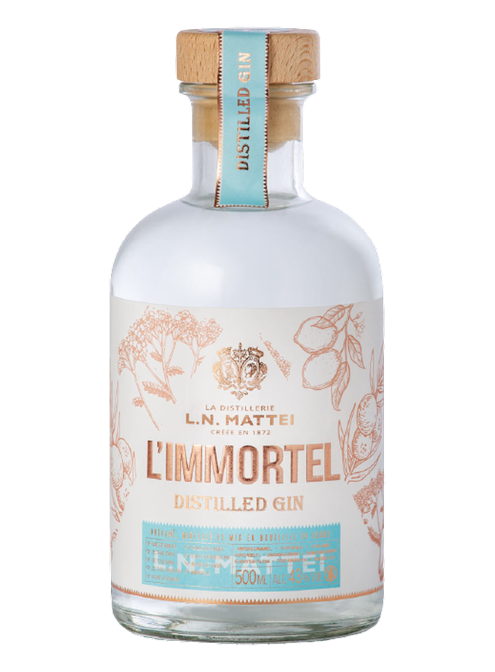 Gin L'Immortel Mattei bottle – Distillerie L.N. Mattei