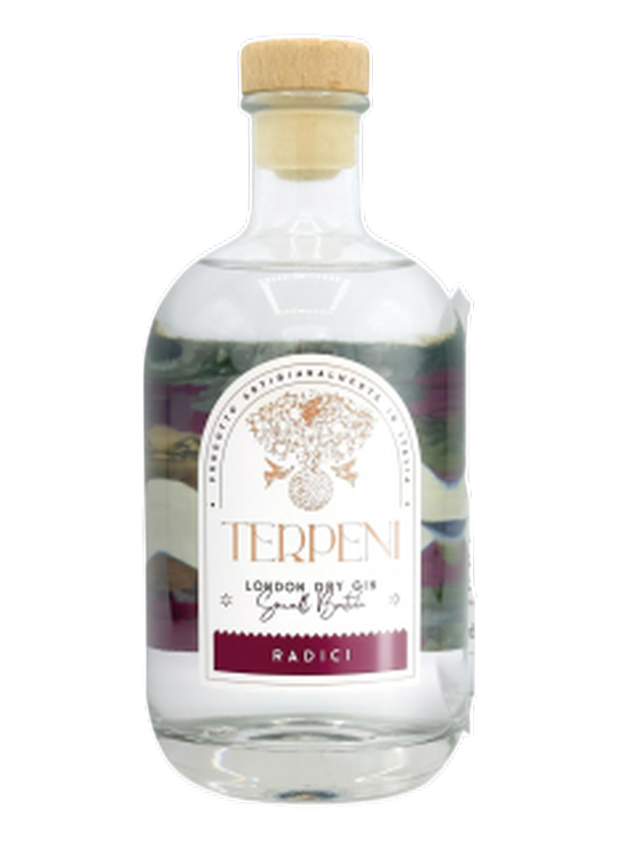 Terpeni Radici London Dry Gin bottle – Zona B Craft Distillery