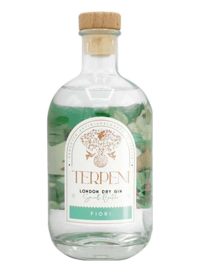 Terpeni Fiori London Dry Gin bottle – Zona B Craft Distillery