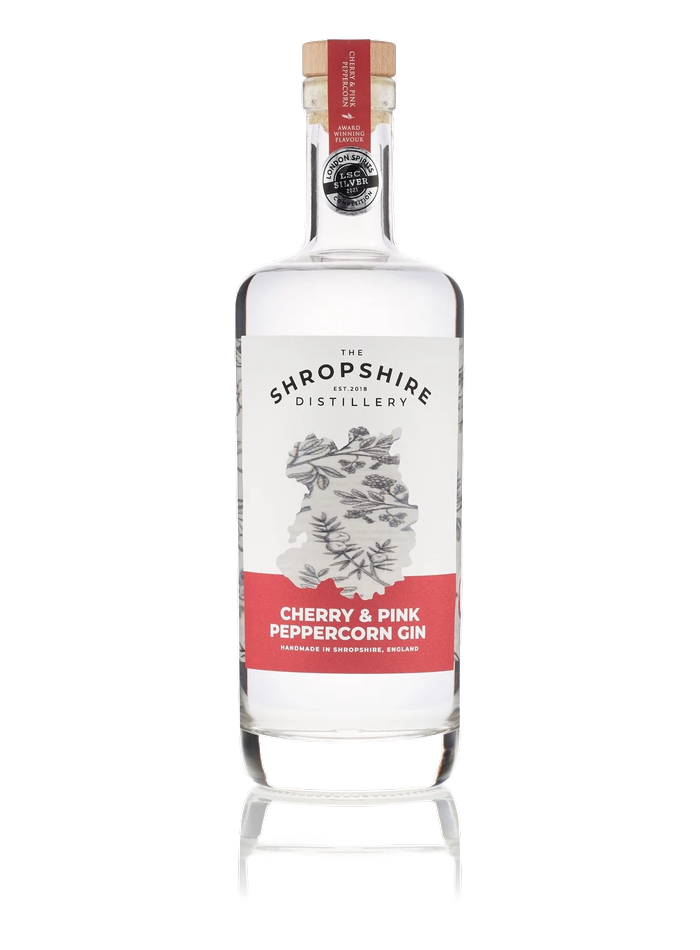 Bouteille de The Shropshire Distillery Cherry & Pink Peppercorn Gin – The Shropshire Distillery