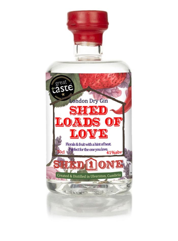 Bouteille de Shed Loads of Love Gin – Shed 1 Gin