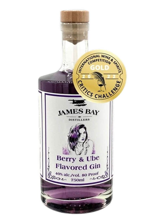 James Bay Distillers Berry & Ube Gin bottle – James Bay Distillers