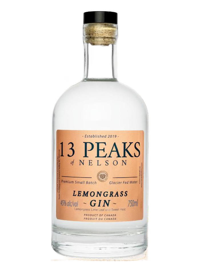 Bouteille de 13 Peaks Lemongrass Gin – 13 Peaks
