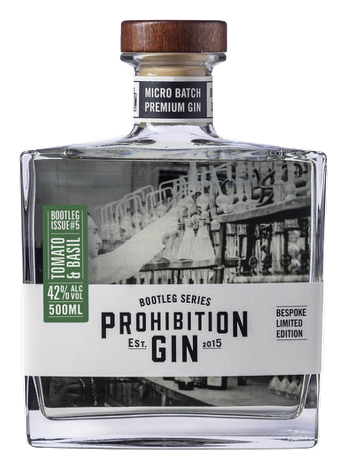 Tomato & Basil Gin bottle – Prohibition Liquor Co.