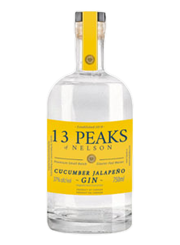 13 Peaks Cucumber Jalapeño Gin bottle – 13 Peaks