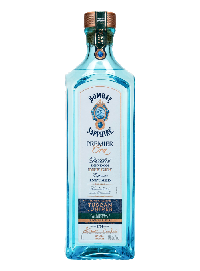 Bouteille de Bombay Sapphire Premier Cru Tuscan Juniper Gin – Bombay Sapphire