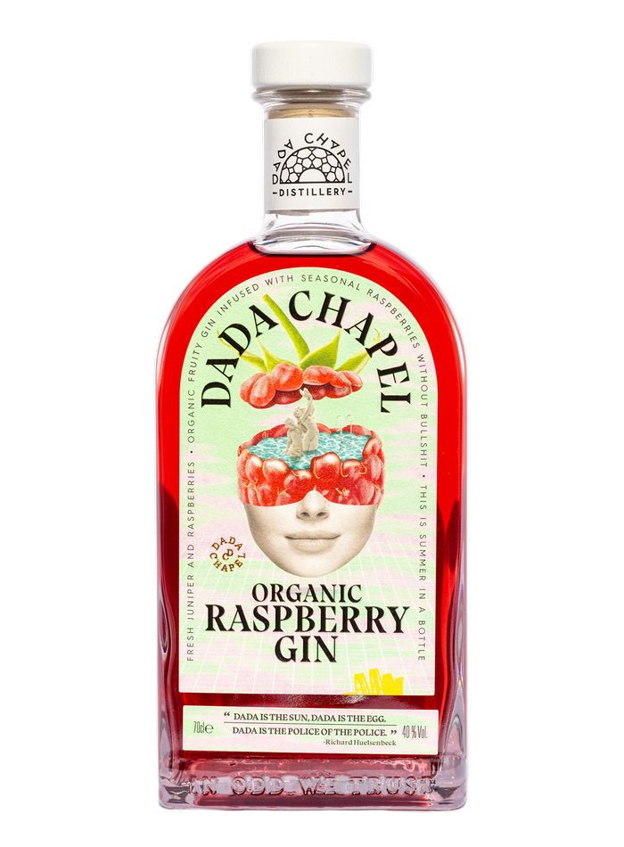 Organic Raspberry Gin bottle – Dada Chapel Distillery