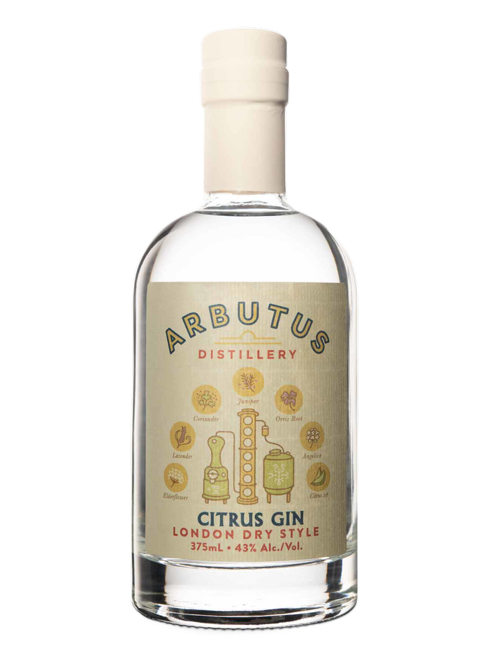Arbutus Citrus Gin bottle – Arbutus Distillery