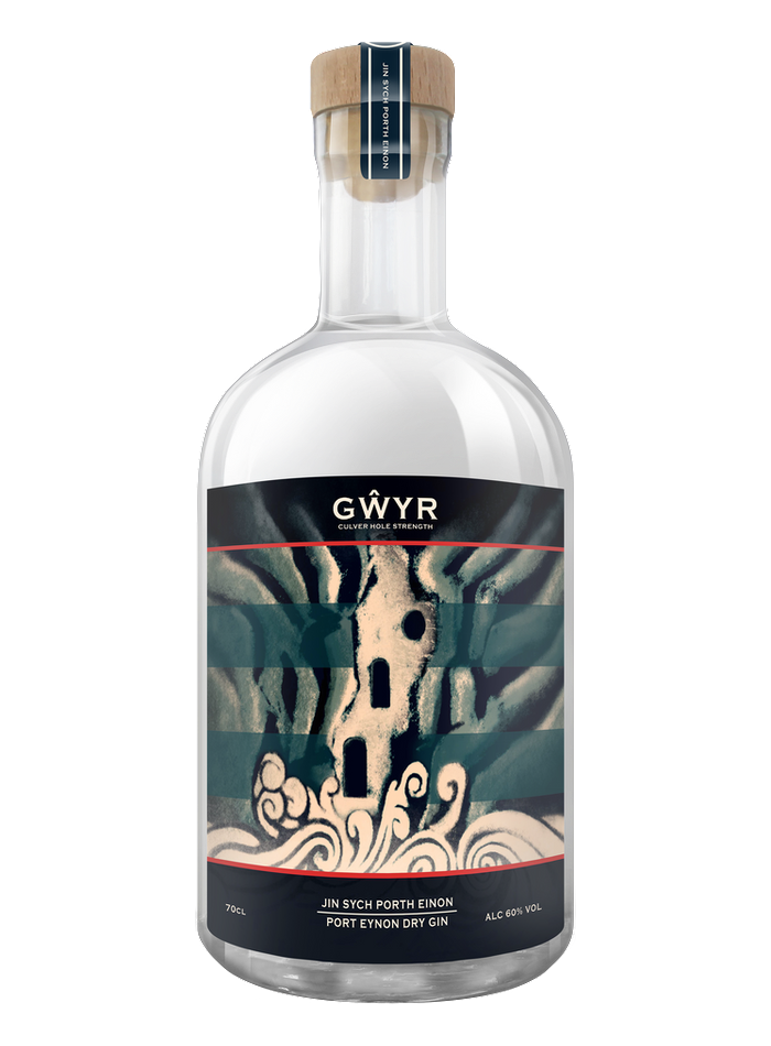 GWYR Port Eynon Navy Strength Gin bottle – GŴYR