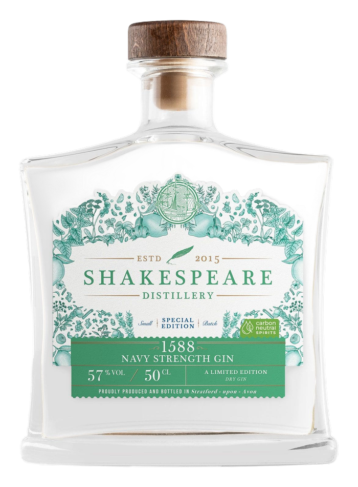 1588 Navy Strength Gin bottle – Shakespeare