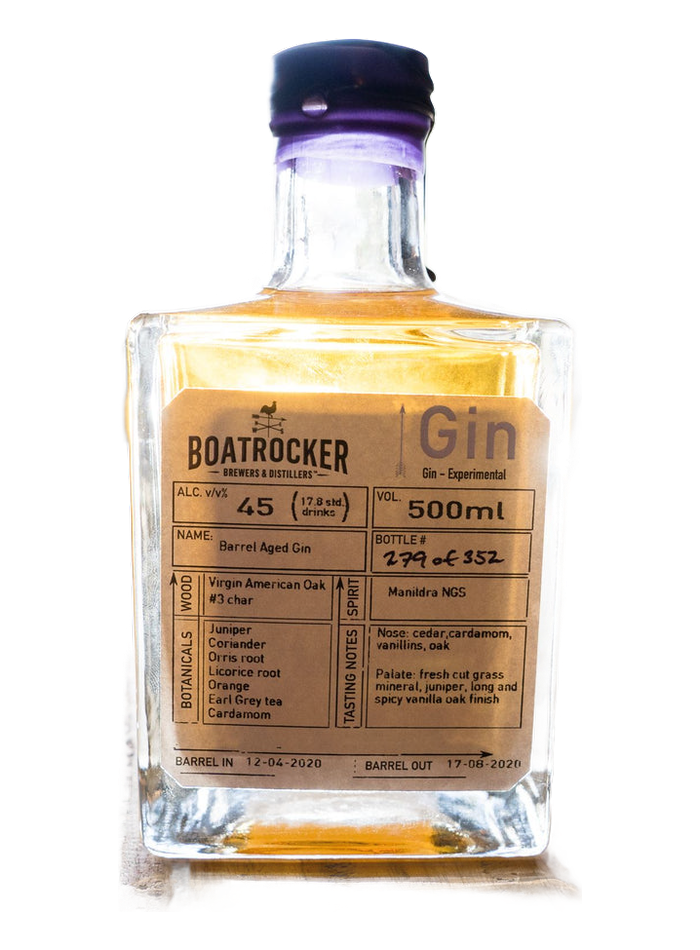 Boatrocker Barrel Aged Gin bottle – Boatrocker