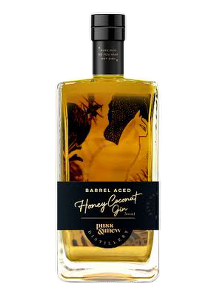 Puss & Mew Honey Coconut Barrel Aged Gin bottle – Puss & Mew