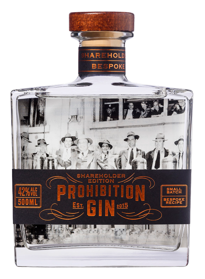 Prohibition Shareholder Edition Gin bottle – Prohibition Liquor Co.