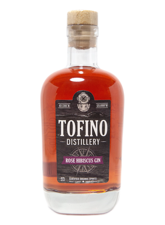Tofino Rose Hibiscus Gin bottle – Tofino Distillery