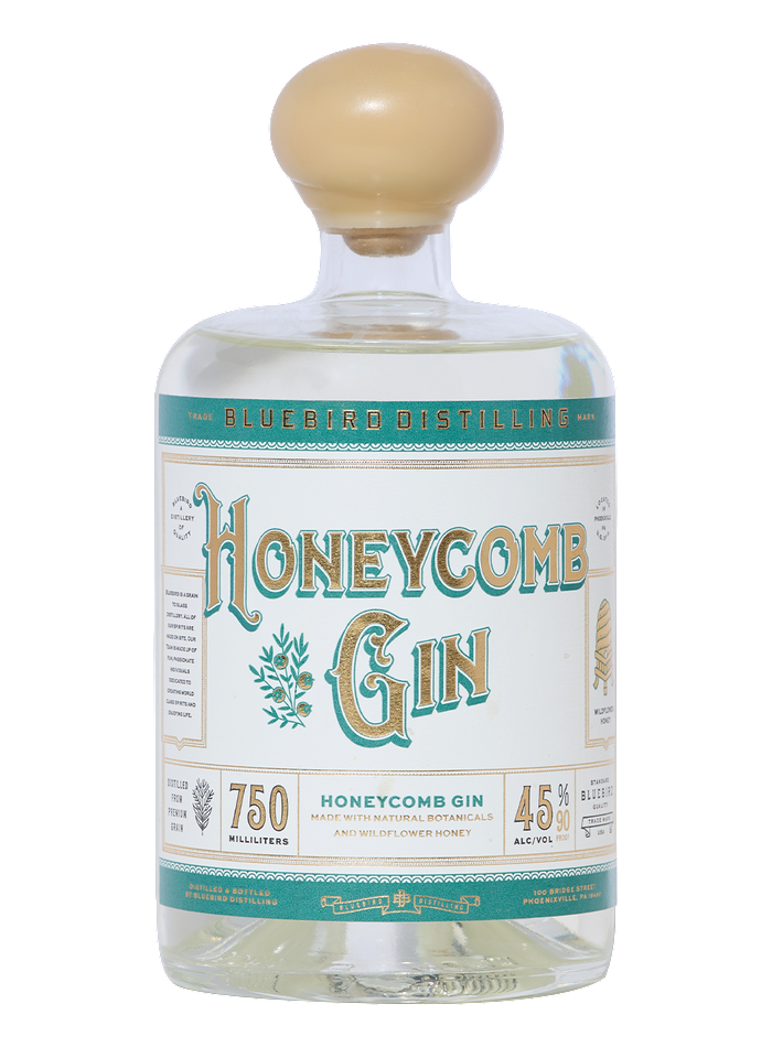 Bluebird Honeycomb Gin bottle – Bluebird Distilling