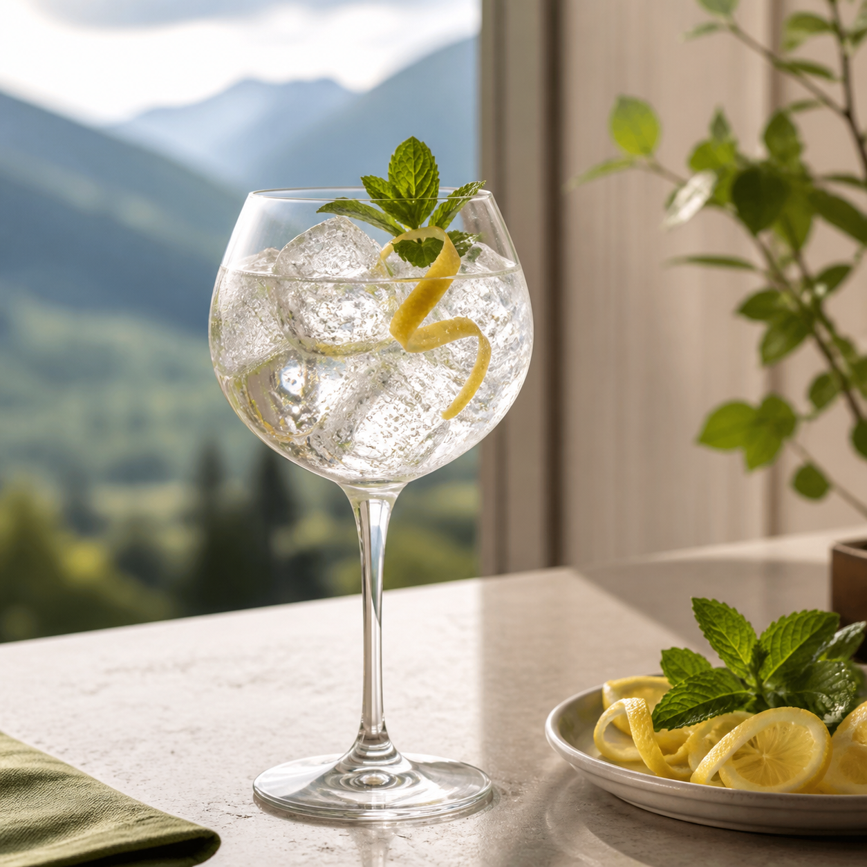 ohoro GIN Standard servi avec Fever-Tree Indian Tonic Water, agrémenté de Yuzu peel et Fresh mint