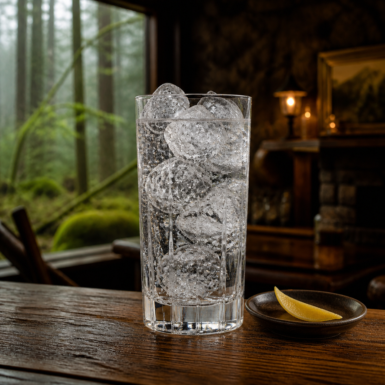 Freeland Forest Gin served with Fever-Tree Indian Tonic Water, garnished with Lemon peel