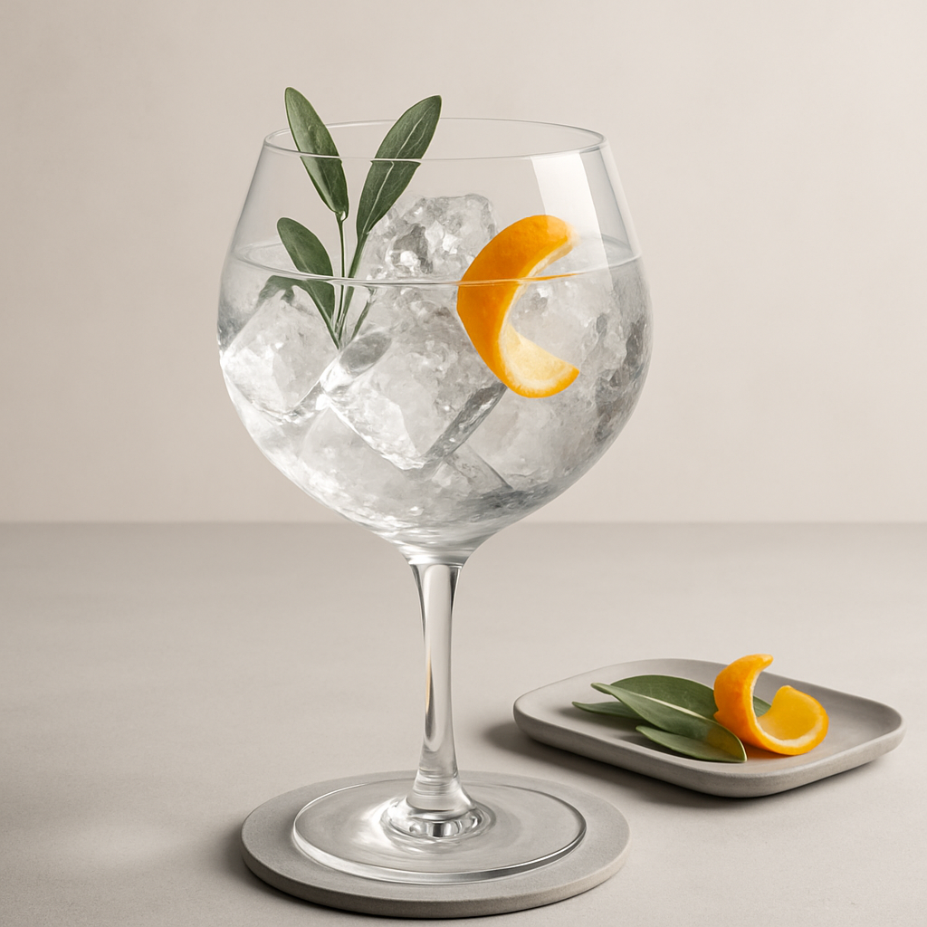 Ar Roch Le Gin d'Hiver servi avec Thomas Henry Tonic Water, agrémenté de Fresh Sage et Orange Peel