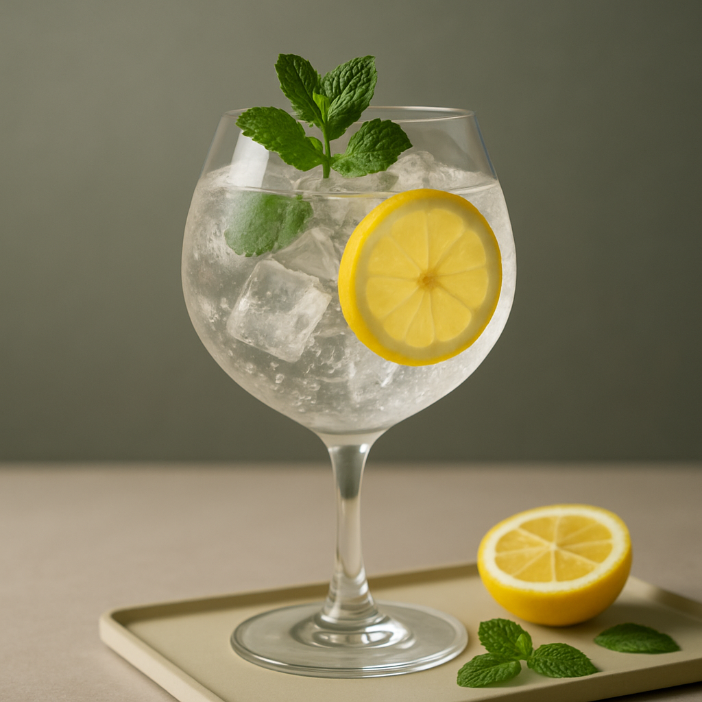 Yuzugin Japanese Gin servi avec Thomas Henry Tonic Water, agrémenté de Yuzu slice et Fresh mint sprig