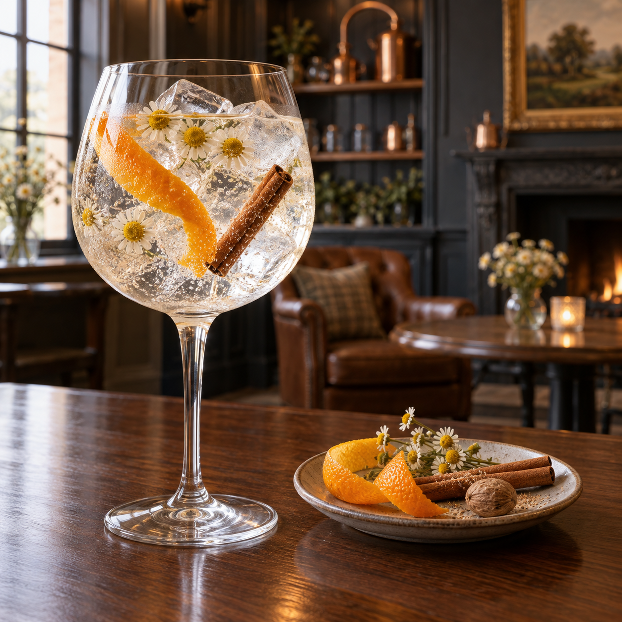 Silhouette Stills London Dry Gin No 2 servi avec Fever-Tree Indian Tonic Water, agrémenté de Orange slice et Cinnamon stick