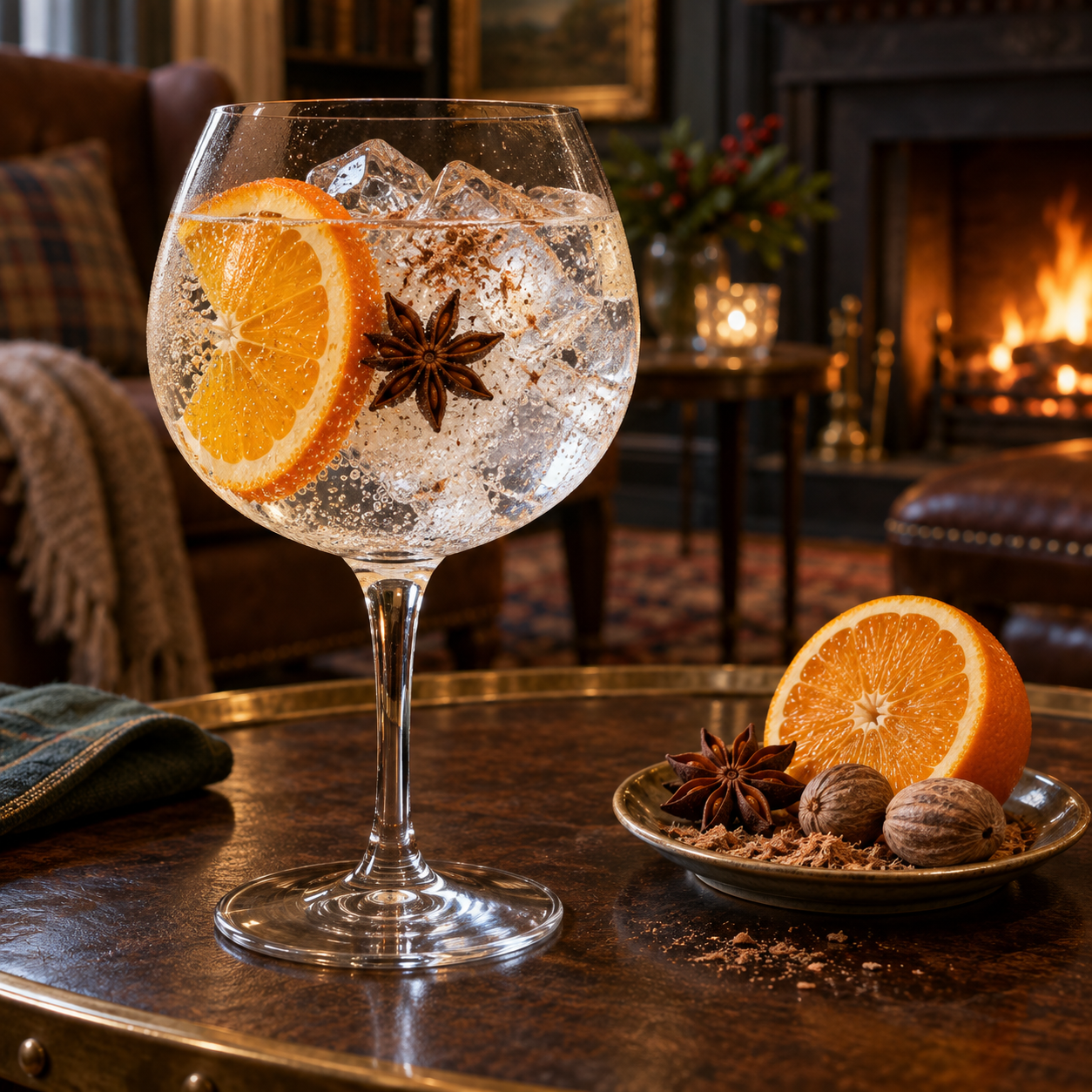 Gin In A Tin Gin No 1 Orange Peel Nutmeg & Allspice served with Fever-Tree Indian Tonic Water, garnished with Orange slice