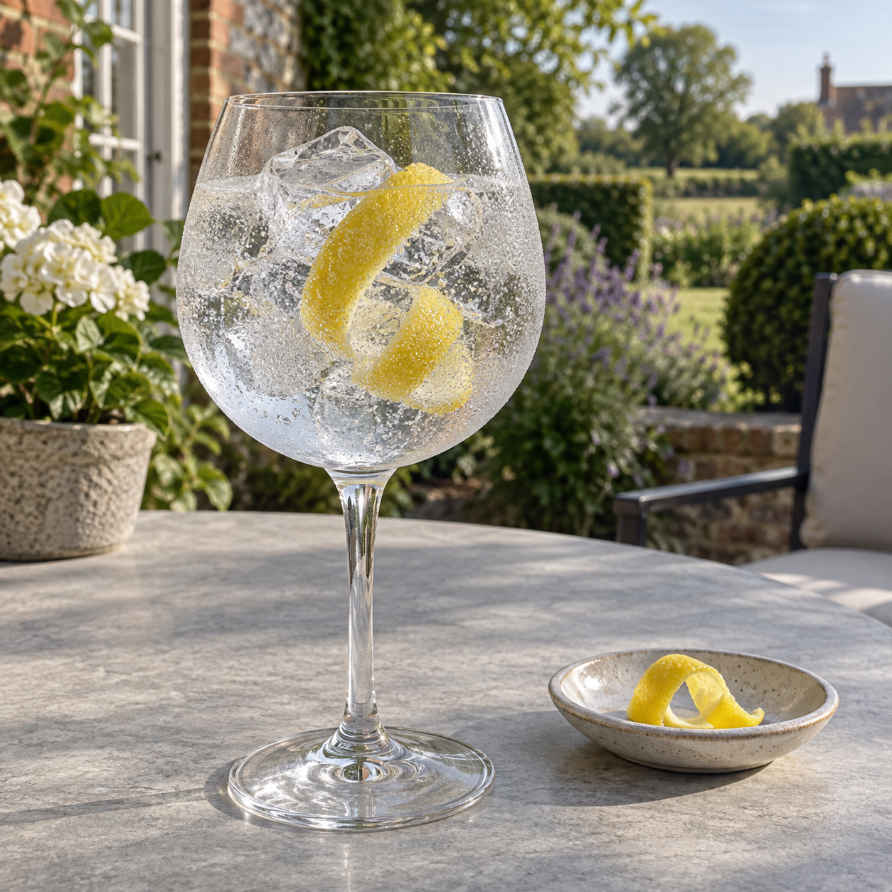 Twin Peaks Signature Dry Gin servi avec Fever-Tree Indian Tonic Water, agrémenté de Lemon twist