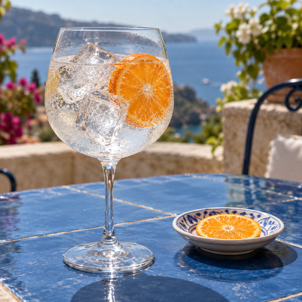 Twin Peaks Summit Gin served with Fever-Tree Indian Tonic Water, garnished with Clementine wheel