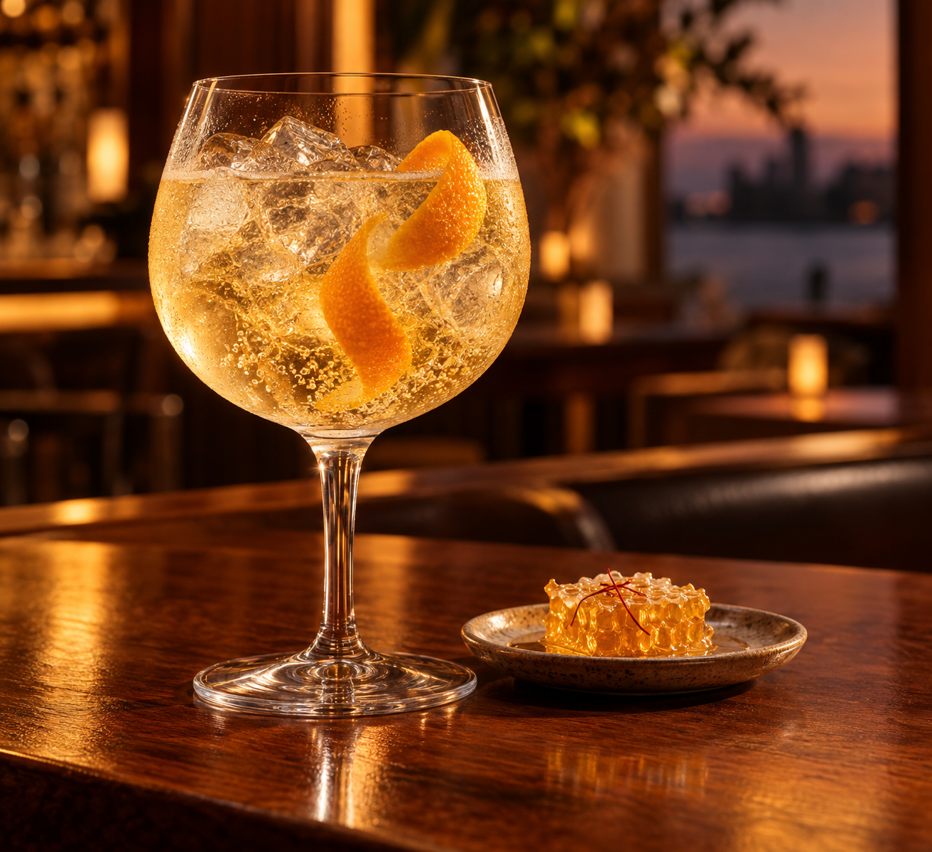 Tonalicious Rogue Tom served with Fever-Tree Indian Tonic Water, garnished with Orange twist