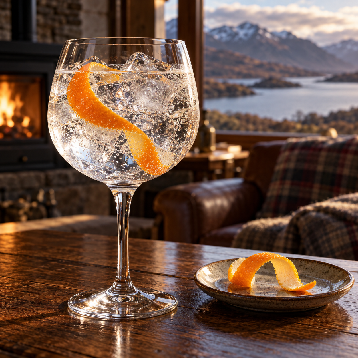 Badvo Vietnam Gin served with Fever-Tree Aromatic Tonic Water, garnished with Orange peel curl