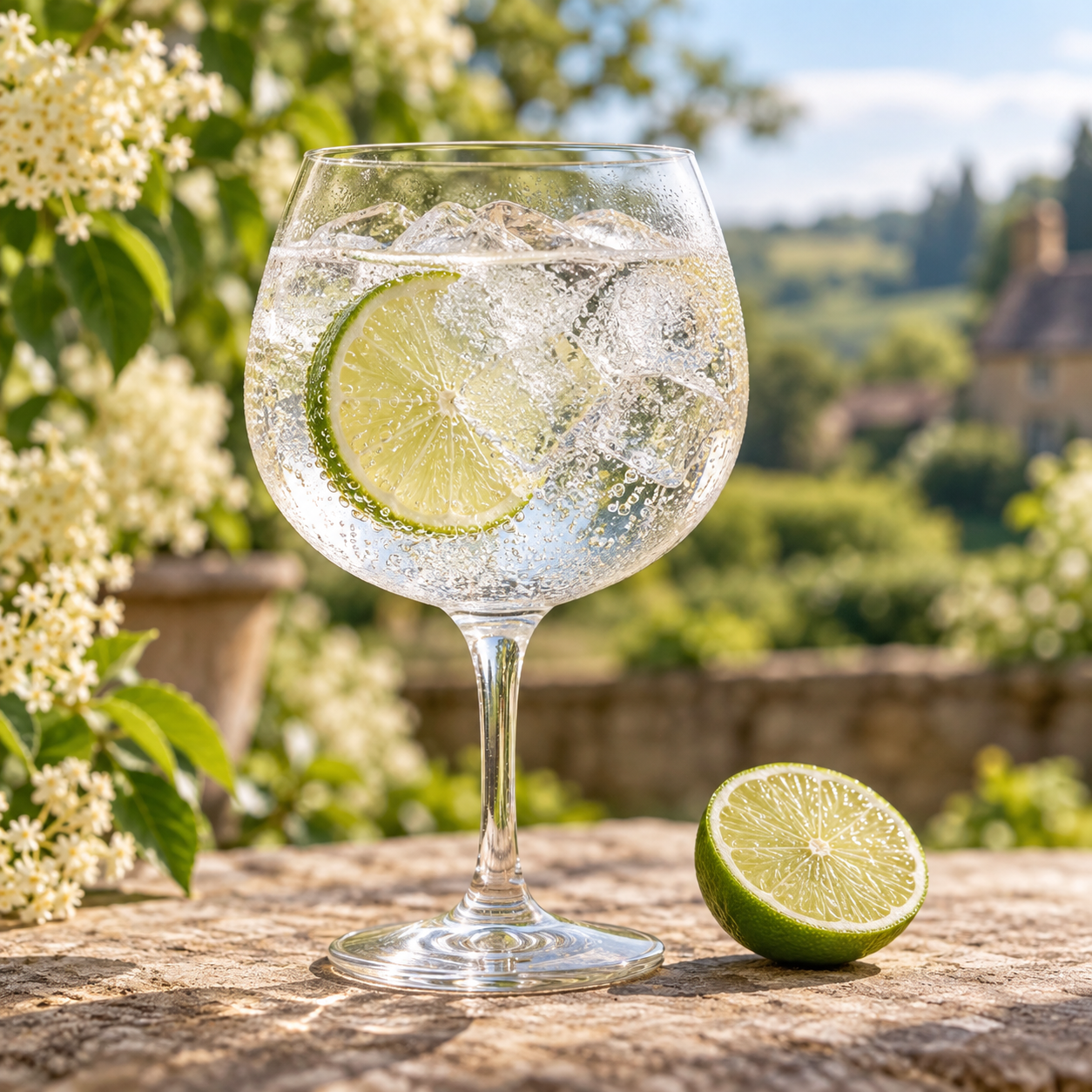 13 Oaks Summer Breeze Gin served with Fever-Tree Indian Tonic Water, garnished with Lime slice