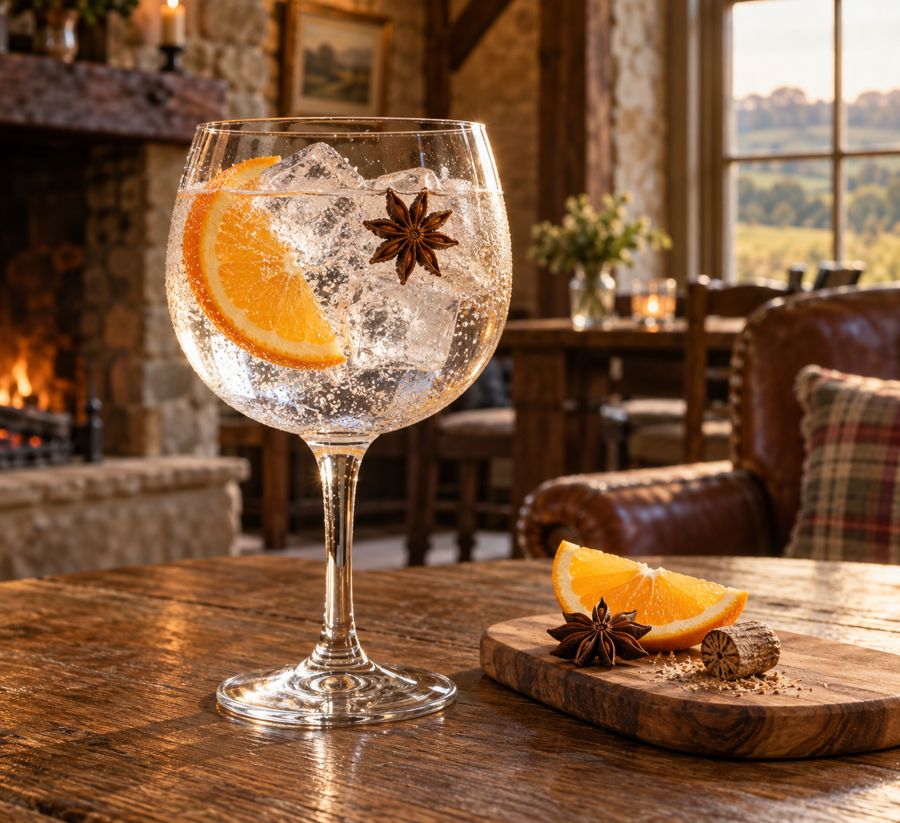 Dunster Gin - Dalisay Edition served with Fever-Tree Indian Tonic Water, garnished with Orange Slice and Star Anise