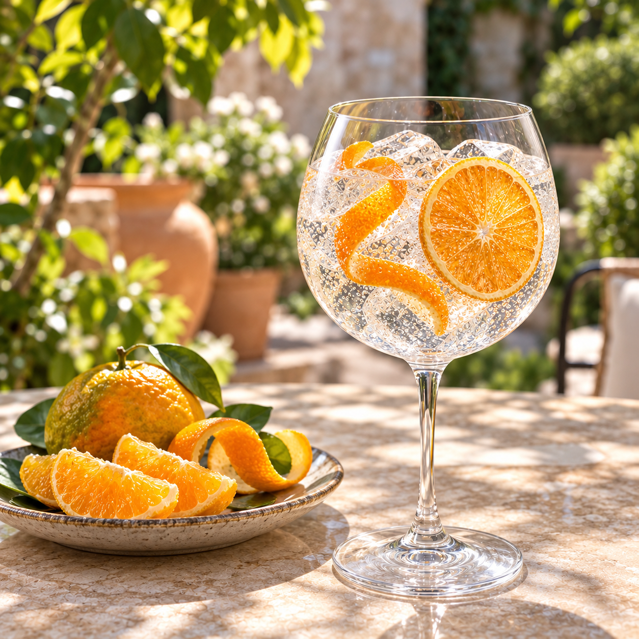 Humdinger Ugli Gin servi avec Galvanina Yellow Grapefruit Tonic, agrémenté de quartier d'ugli et zeste d'orange