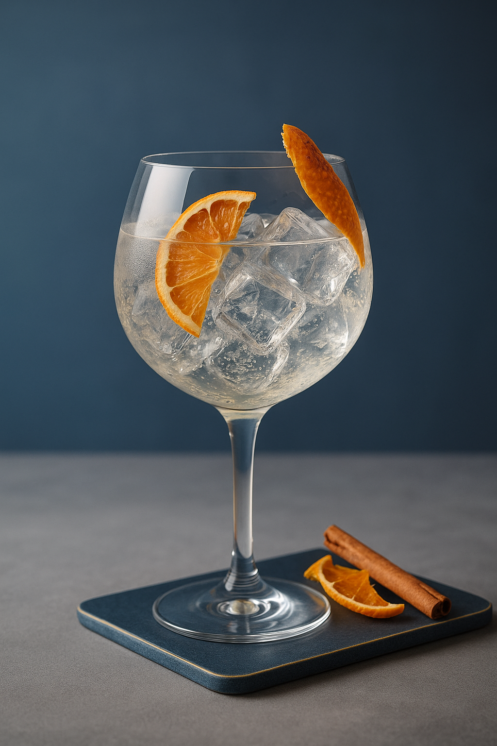 Sir Chill Gin Winter Edition servi avec Fentimans Valencian Orange Tonic Water, agrémenté de Lightly torched orange peel