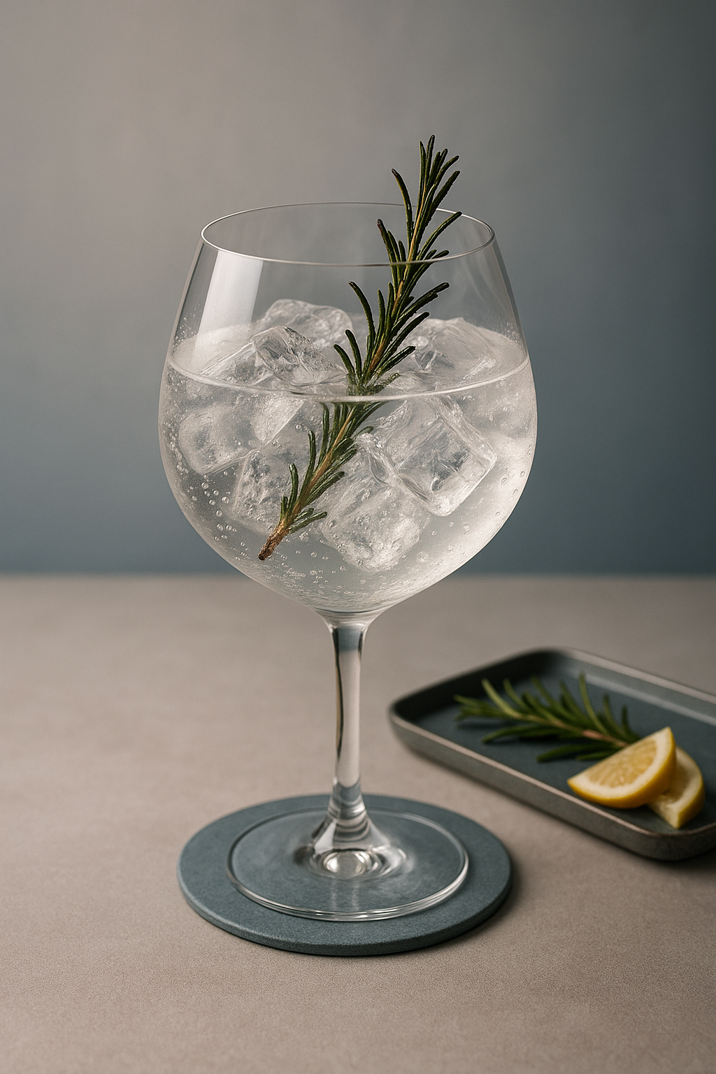 2934 Gin served with Fentimans Connoisseurs Tonic Water, garnished with lightly toasted rosemary sprig