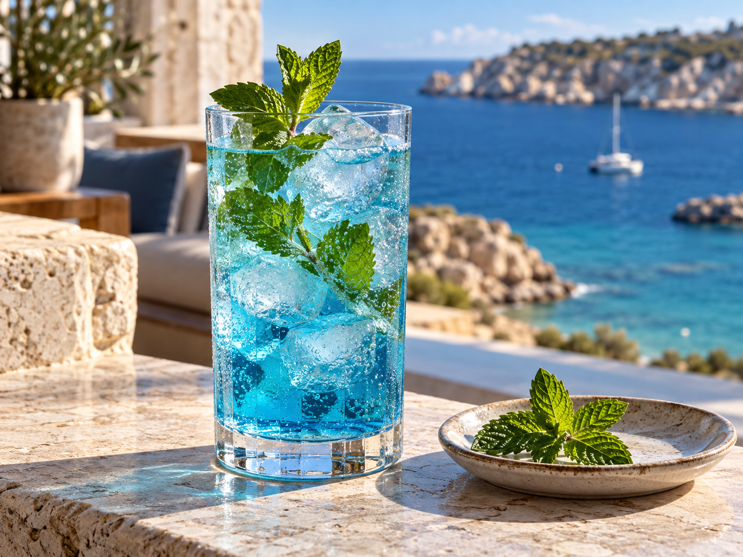 Giniversity Indian Ocean Gin servi avec Franklin & Sons Refreshingly Light Tonic, agrémenté de brin de menthe