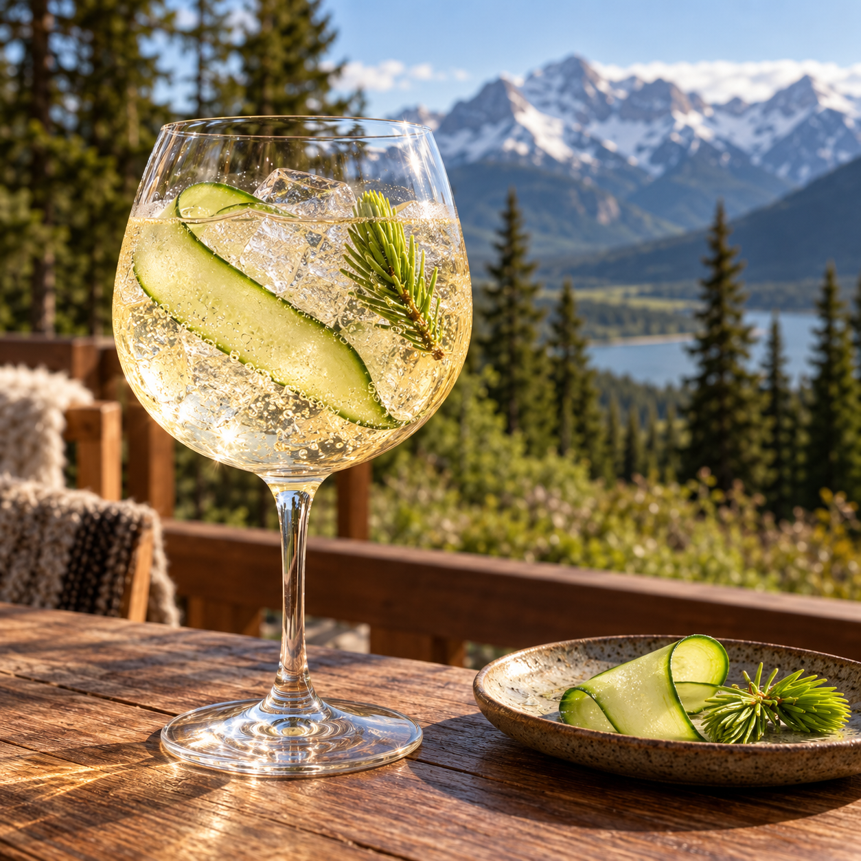Wild Life Alberta Botanical Gin 2026 served with Fentimans Herbal Tonic Water, garnished with Cucumber Ribbon and Spruce tip