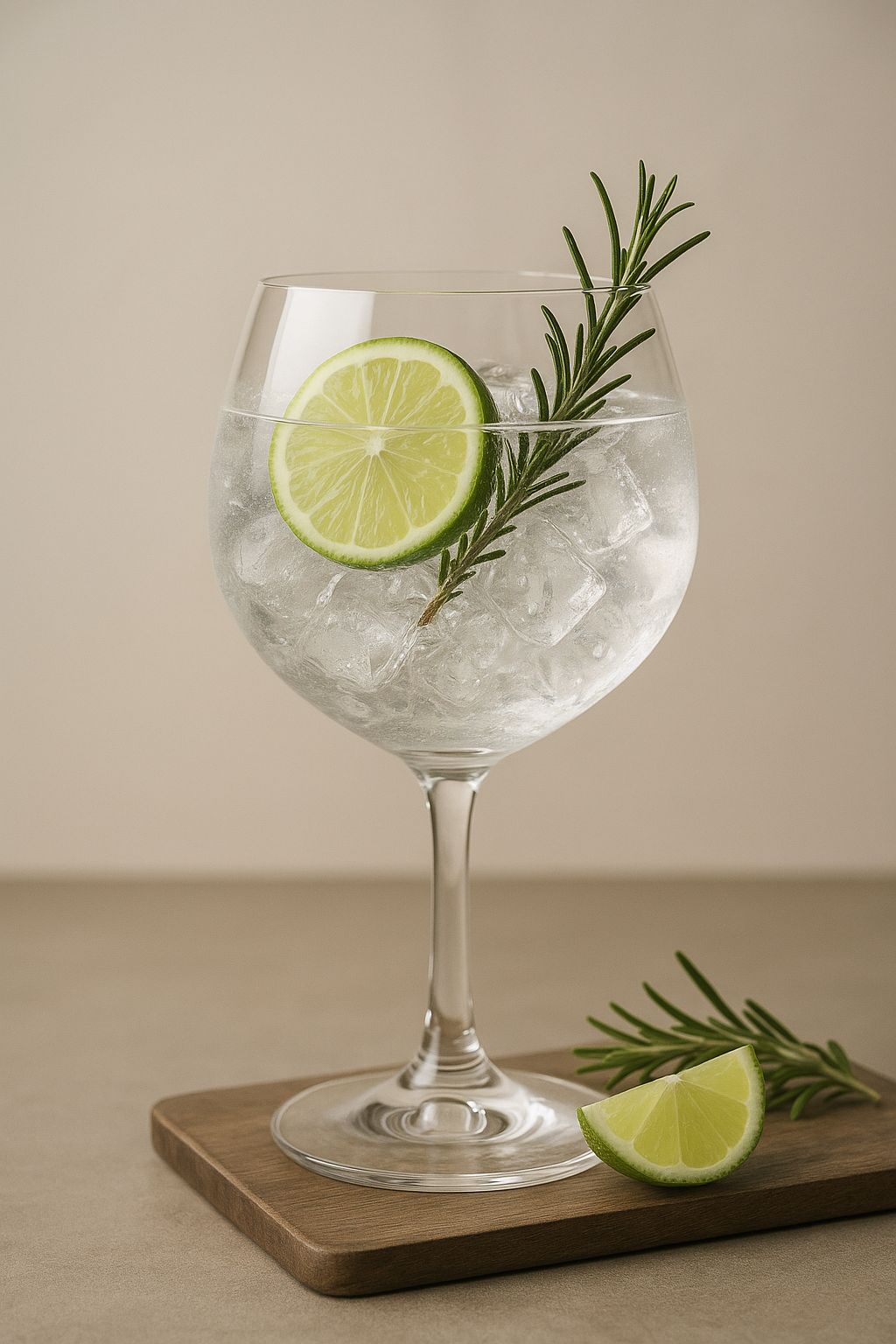 Birdie Skwak Gin Limited Edition servi avec Fever-Tree Mediterranean Tonic Water, agrémenté de Thin slice of fresh lime et Lightly bruised rosemary sprig