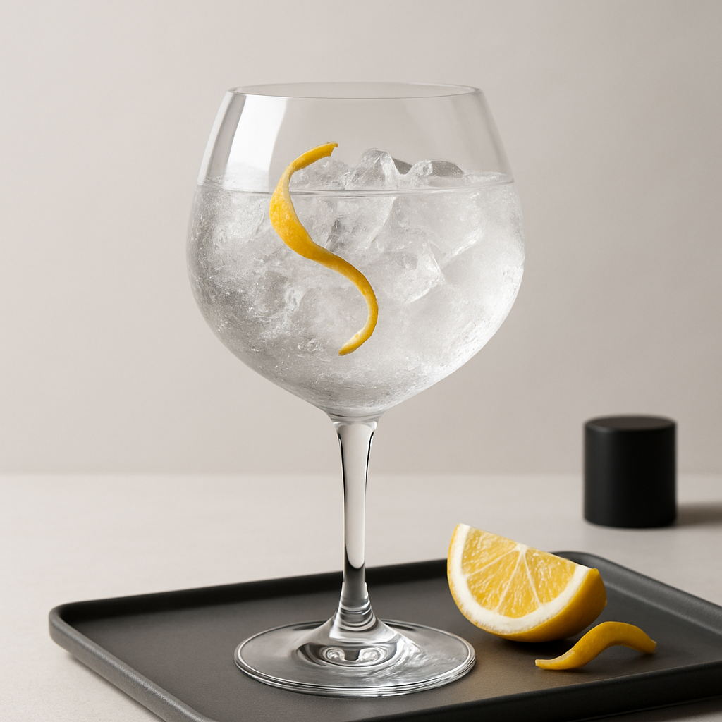 Distillerie de Paris Gin Batch 1 servi avec Fentimans Valencian Orange Tonic Water, agrémenté de Thin twist of fresh bergamot peel