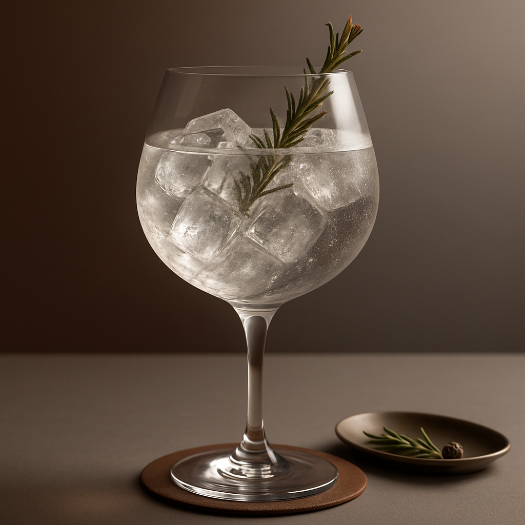 Friesen Gin - Hillbilly served with Fentimans Connoisseurs Tonic Water, garnished with lightly singed fresh rosemary sprig