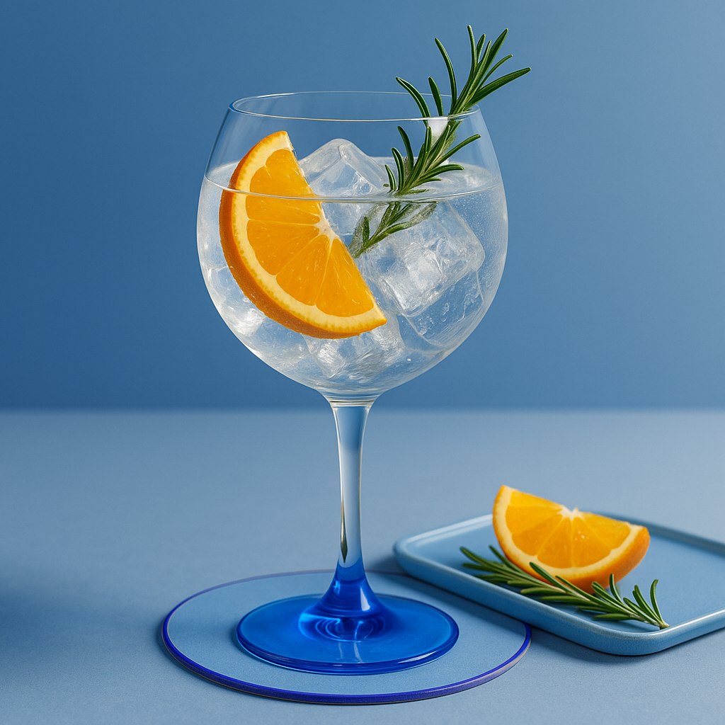 44°N Gin served with Schweppes Premium Tonic Water, garnished with Orange Slice and Rosemary Sprig