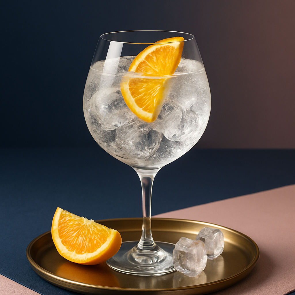 H2B Gin Breton servi avec La French svp Tonic Water, agrémenté de fresh orange quarter